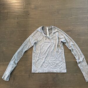 Gray Long Sleeve Women's Top